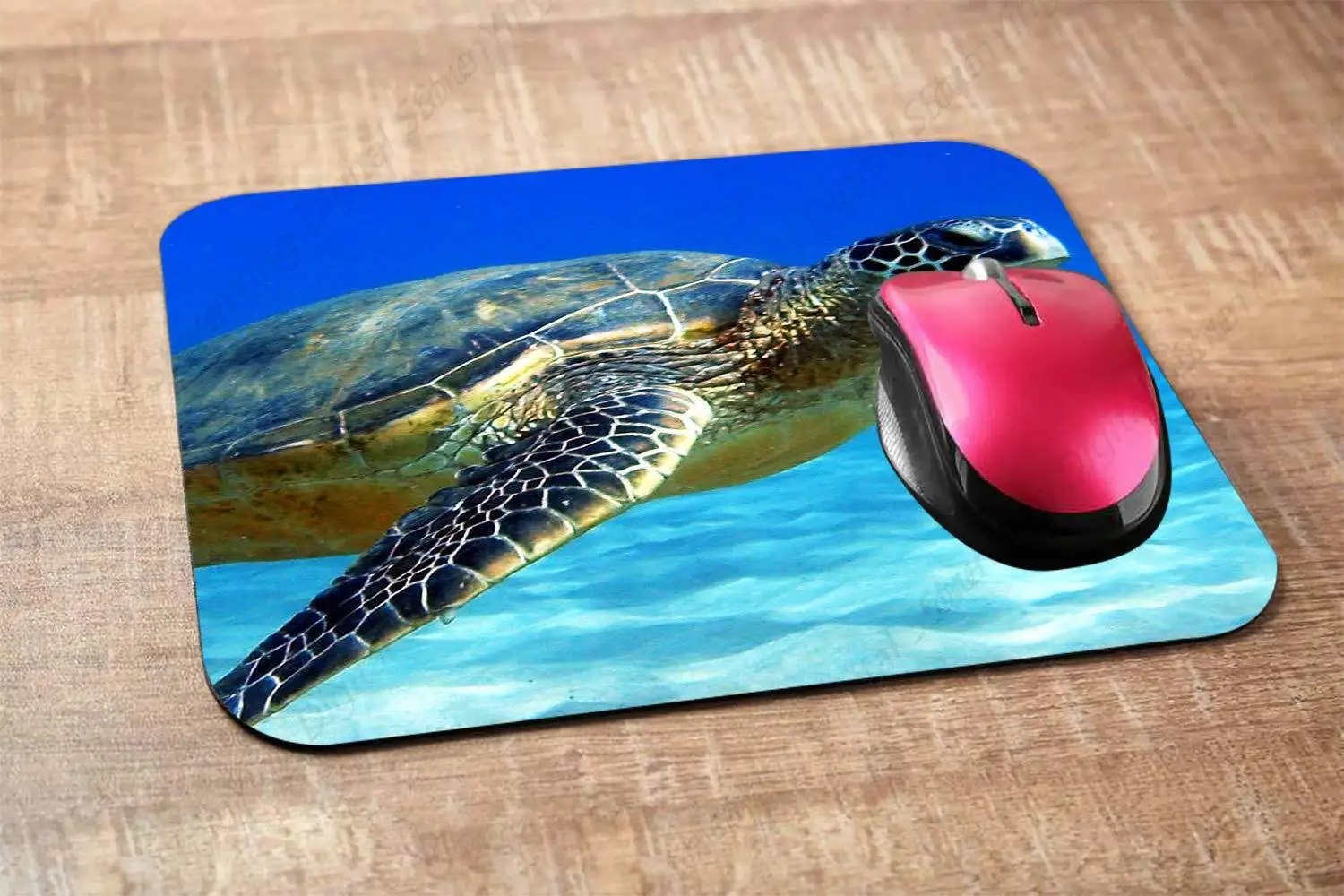 Underwater Creature Turtle Mouse Pad Computer Desk Decoration Laptop Office Anti Slip Rubber Mouse Pad 25*30cm