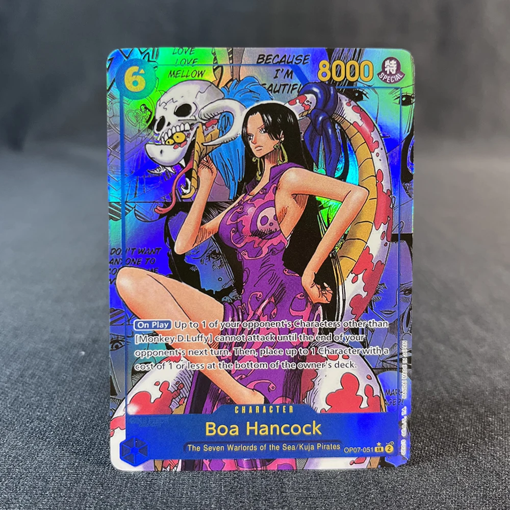 BANDAI Anime ONE PIECE Cards Textured OP07 Collection Card OPCG Cards Trading Card Luffy Ace Hancock English Proxy Card