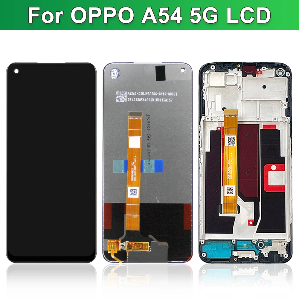 Display for Oppo A54 4G CPH2239 Lcd Display Touch Screen Digitizer Assembly with Frame for Oppo A54 5G CPH2195 OPG02 Tested