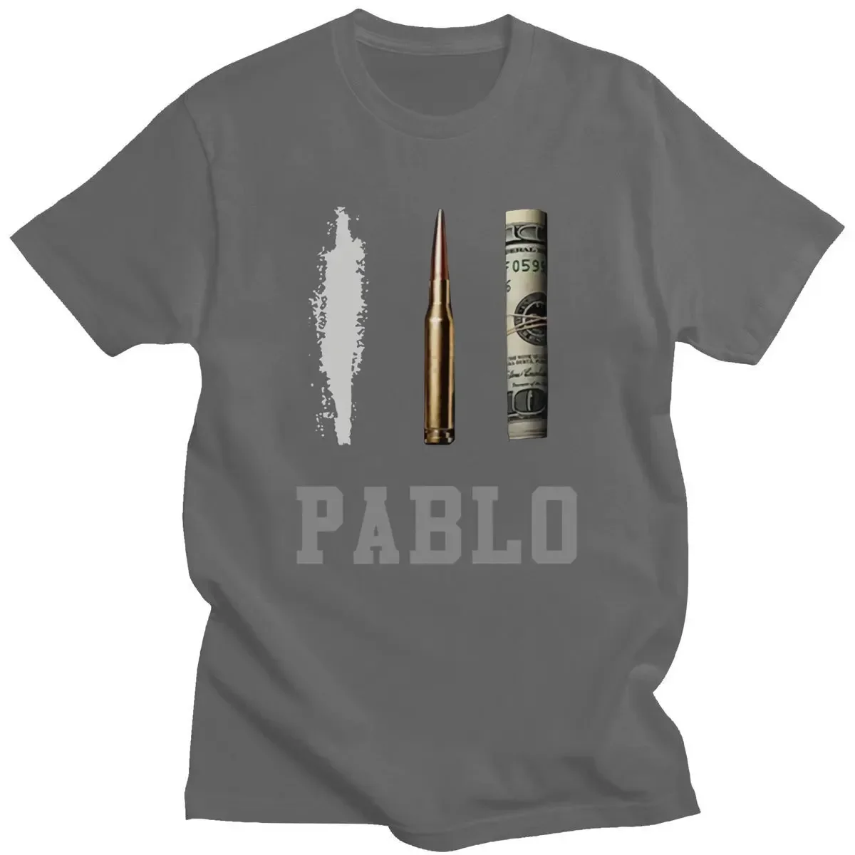 Hot Sale New Men's Cotton Tshirt Pablo Escobar Medellin Scarface T-shirts Streetwear Hip Hop Harajuku Funny Cotton T Shirt Tops