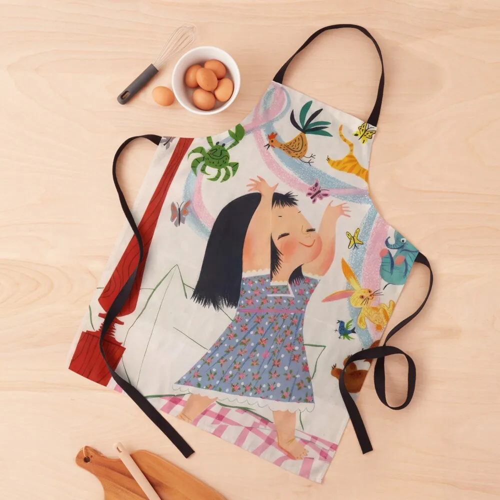 

mary-blair Apron for women halloween japanese style Kitchen Accessories 2022 for home useful pieces Apron