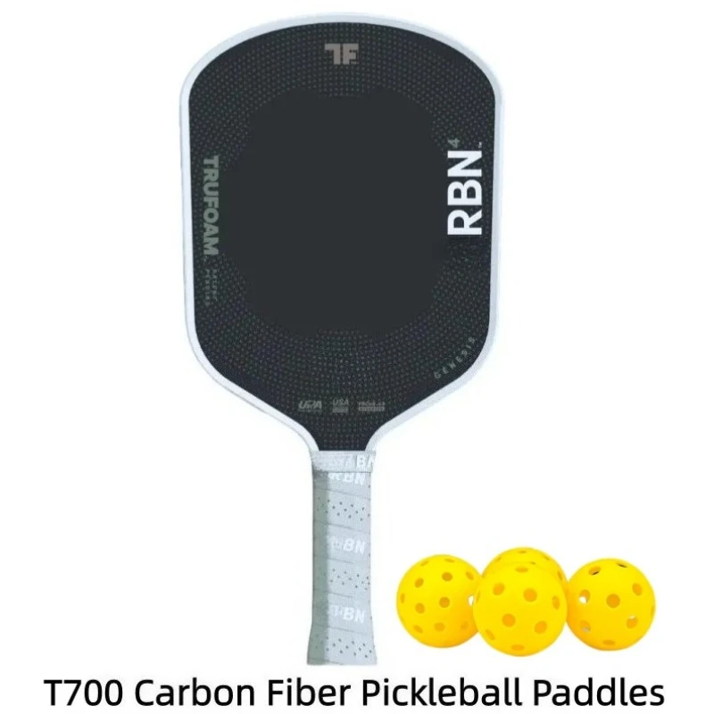 

Pickleball Paddles14mm T700 Carbon Fiber Non-Slip Grip Unisex Professional-Grade Competition and Training Racket USAP Approved