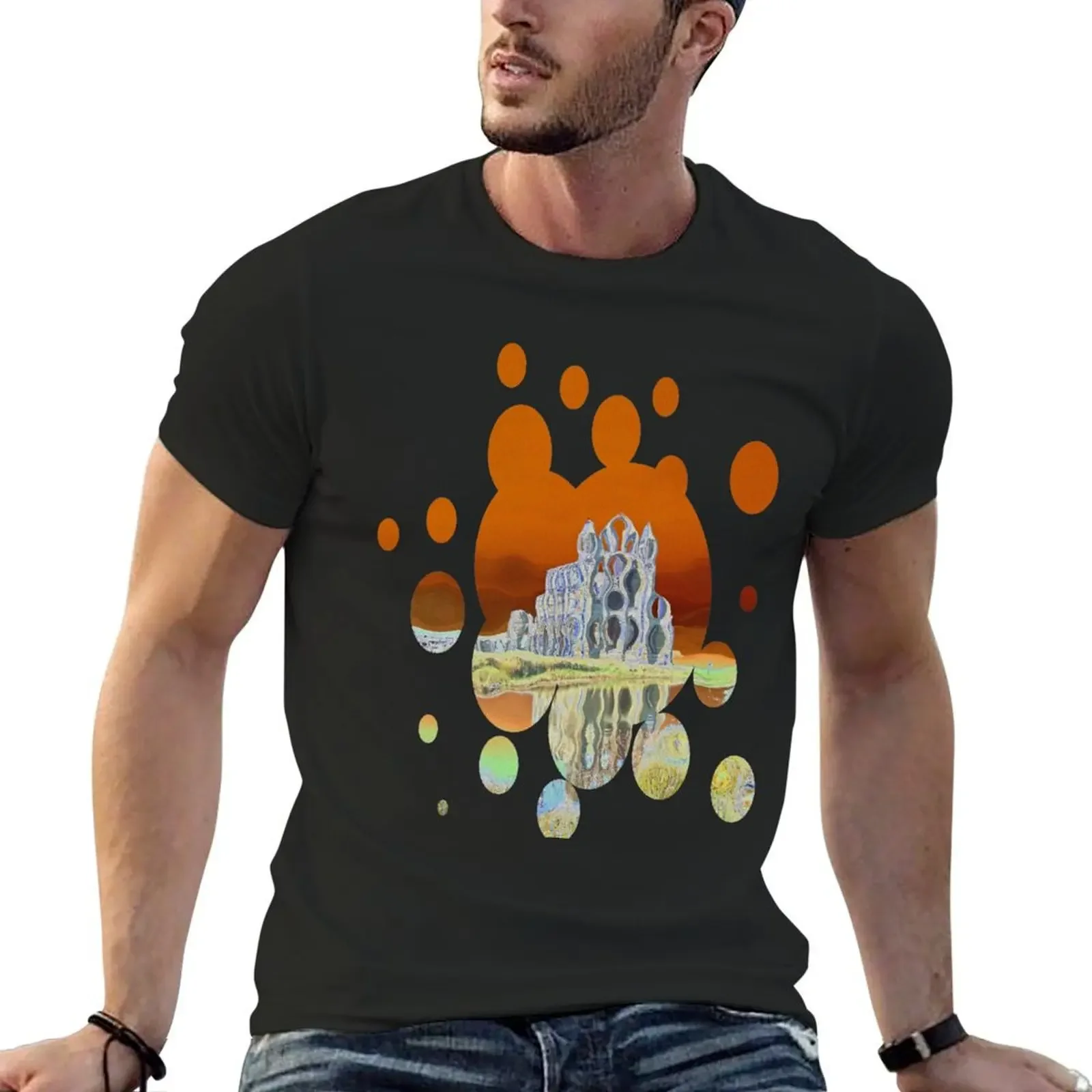 Wobbly Whitby Abbey T-Shirt shirts graphic Aesthetic clothing heavyweights tees sweat shirts, men