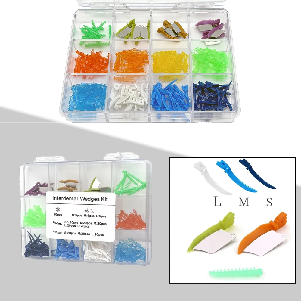 

Dental Wedges 185Pcs/12Type Disposable Interdental Wedges for Dentistry Diamond Wedges & Knife Shape Adaptive Tooth Gap Wedges