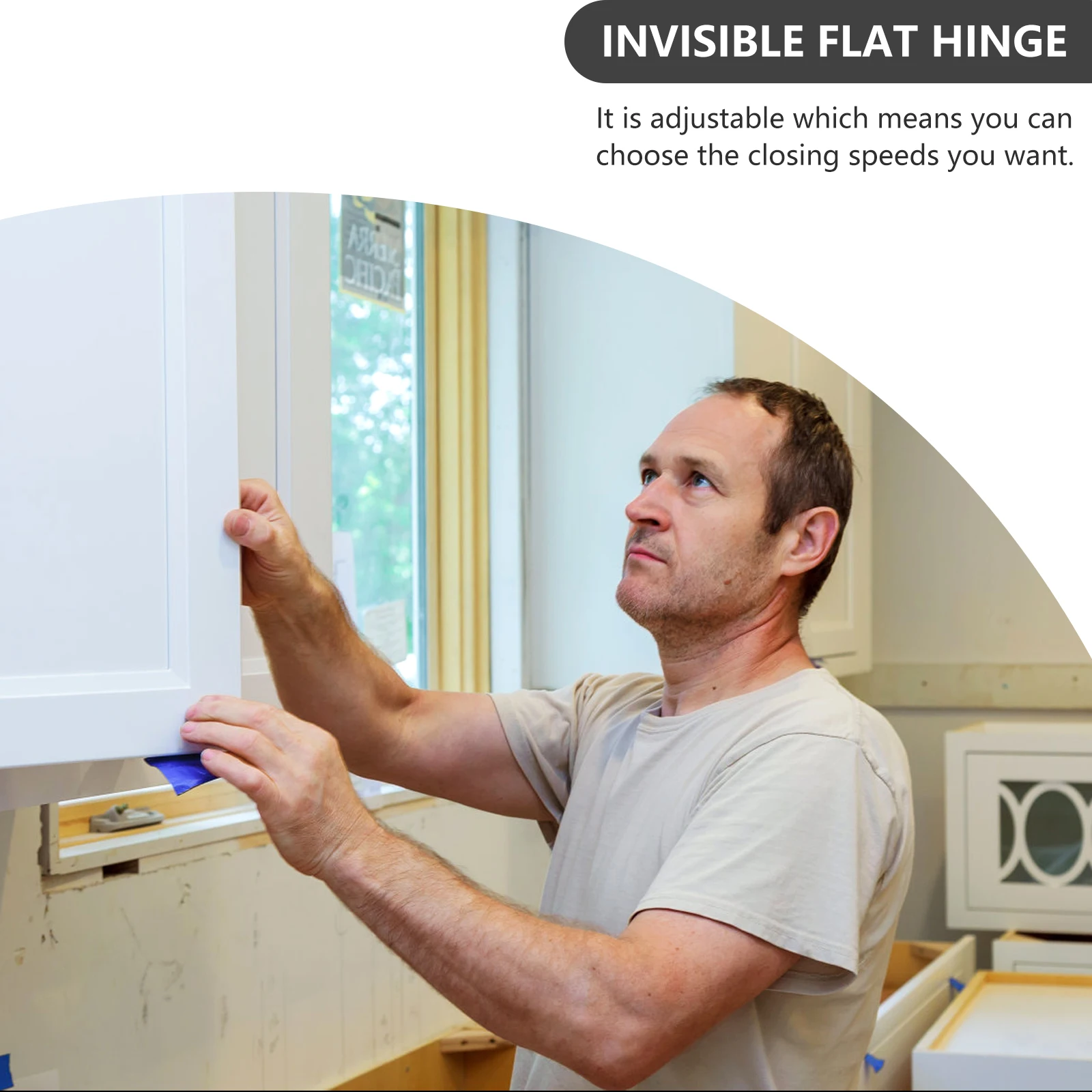 

2Pcs Adjustable Self Closing Door Hinges Stainless Steel Heavy Duty Cabinet Hinge Smooth Silent Opening Stainless Steel Hinges