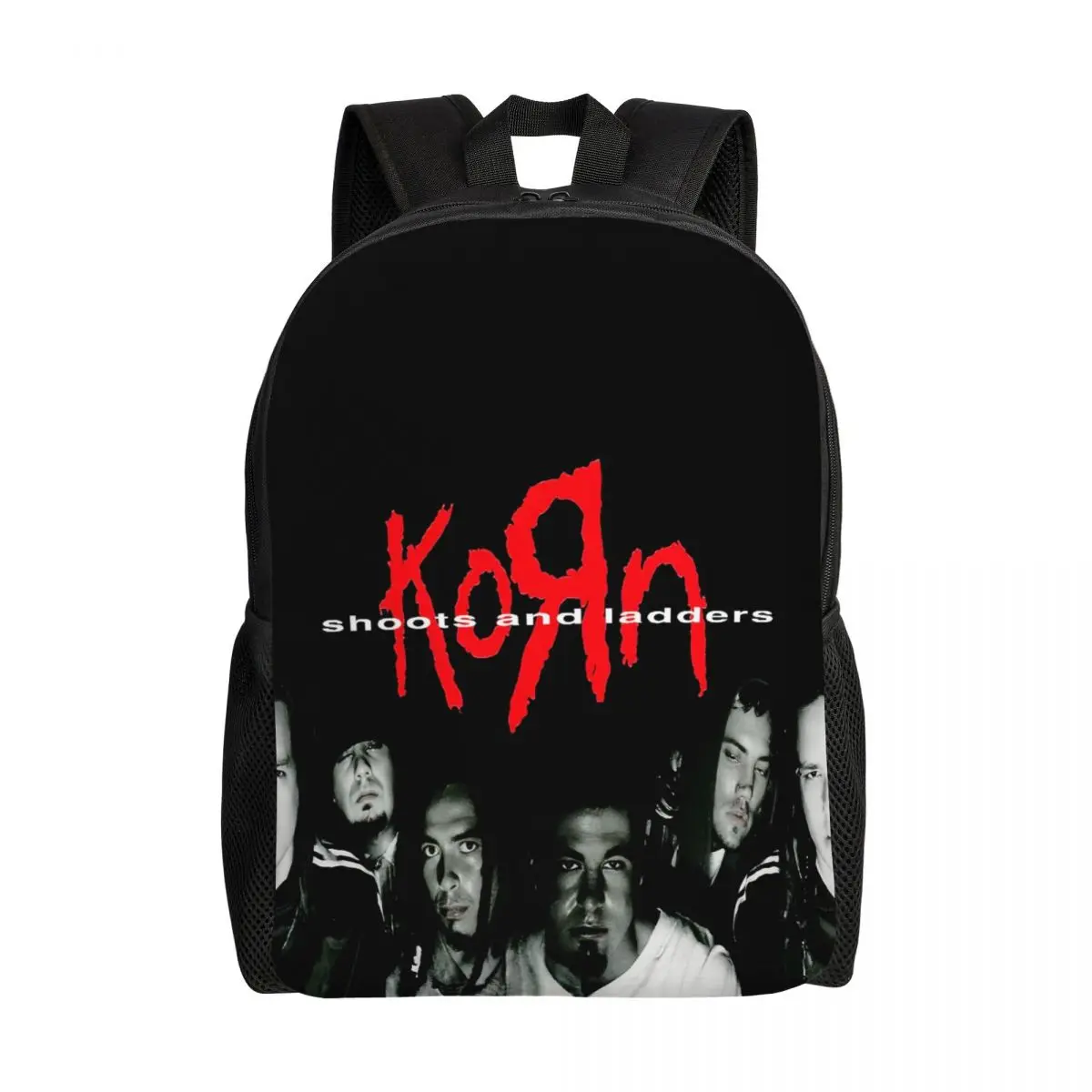 Custom Korns Heavy Metal Music Hard Rock Roll Laptop Backpack Men Women Fashion Bookbag for School College Students Band Bag