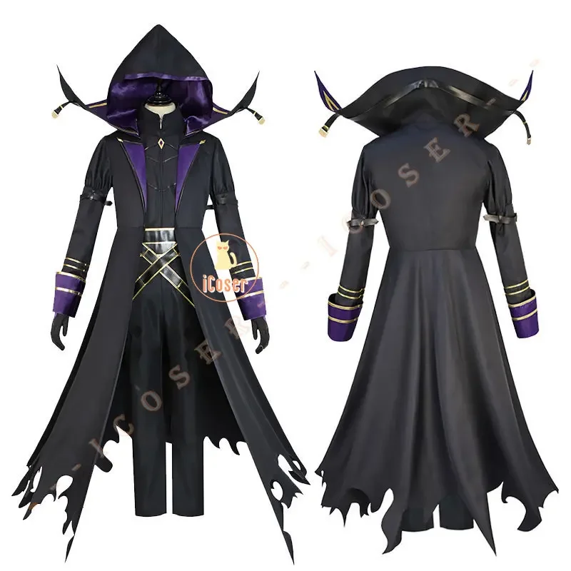 Kadjou Fantasia Cosplay com Peruca para Homens e Meninos, Anime A Eminência Sombra Uniforme, Manto, Jardim Minoru, Festa de Halloween, Cosplay porque