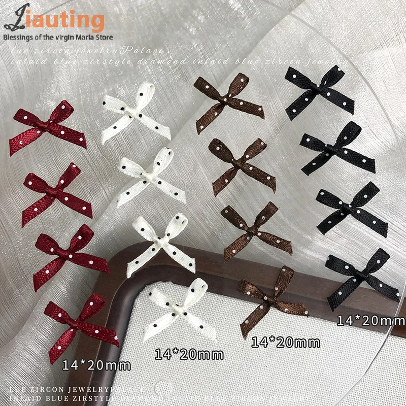 20 قطعة موجة نقطة النسيج Bowknot ربطة القوس فيونكة حلية مسمار الفن مجوهرات مسمار حلية DIY بها بنفسك الجنية مسمار أجزاء اكسسوارات الأظافر كاذبة ديكور #4