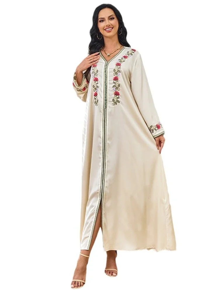 Eid Muslim Abaya for Women Dubai Dresses Party Long Robe Jalabiya Embroidery Ramadan Morocco Arab Abayas Kaftan Islam Vestidos