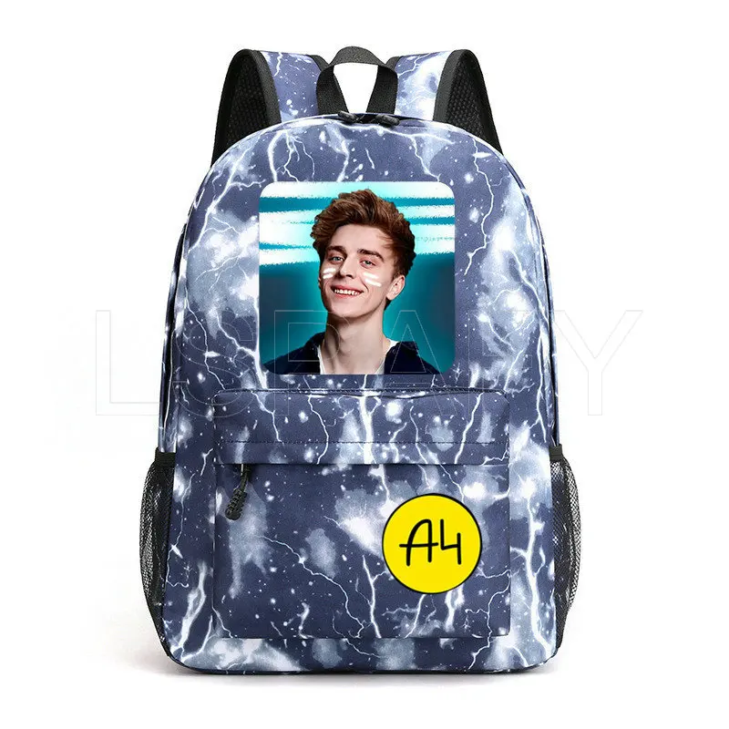 Merch A4 Lamba Print Children backpack ВЛАД А4 Cartoon school bag for Boy girl Kids School backpack Men Women Traveling Bagpack