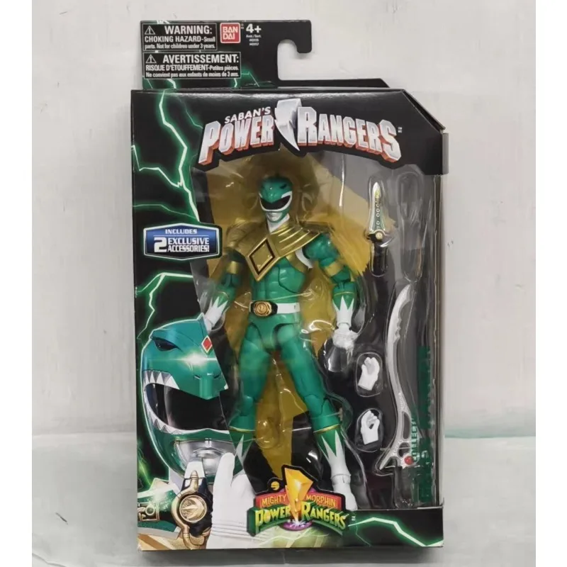 New Original Bandai POWER RANGERS GREEN RANGER Action Figure Model Gift