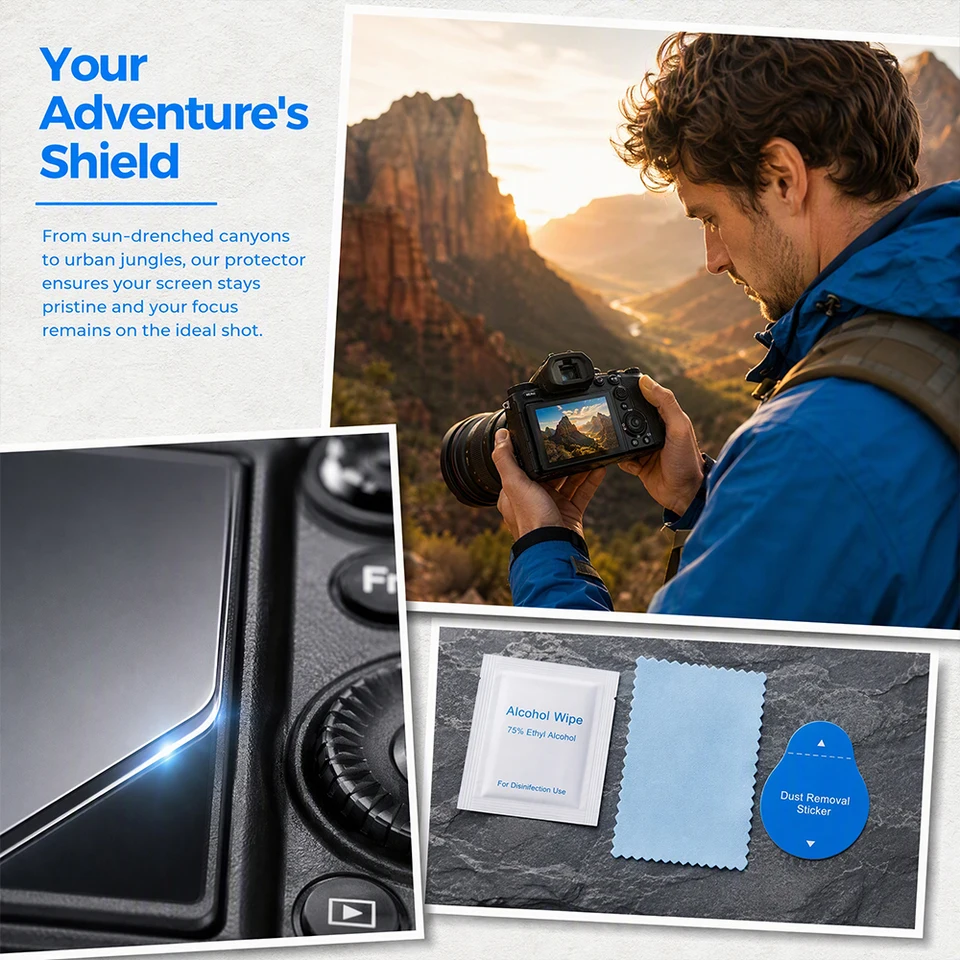 Vidrio Templado 9H para Sony RX10 V, Protector de Pantalla Durable HD Transparente Película Protectora contra Rayones Accesorios 5