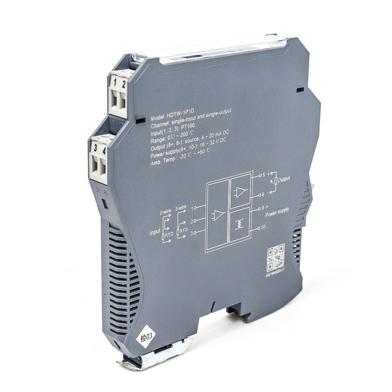 Factory Price Din Rail Isolated Transducer Pt100 4-20ma Temperature Isolator Converter K Thermocouple Temperature Transmitter