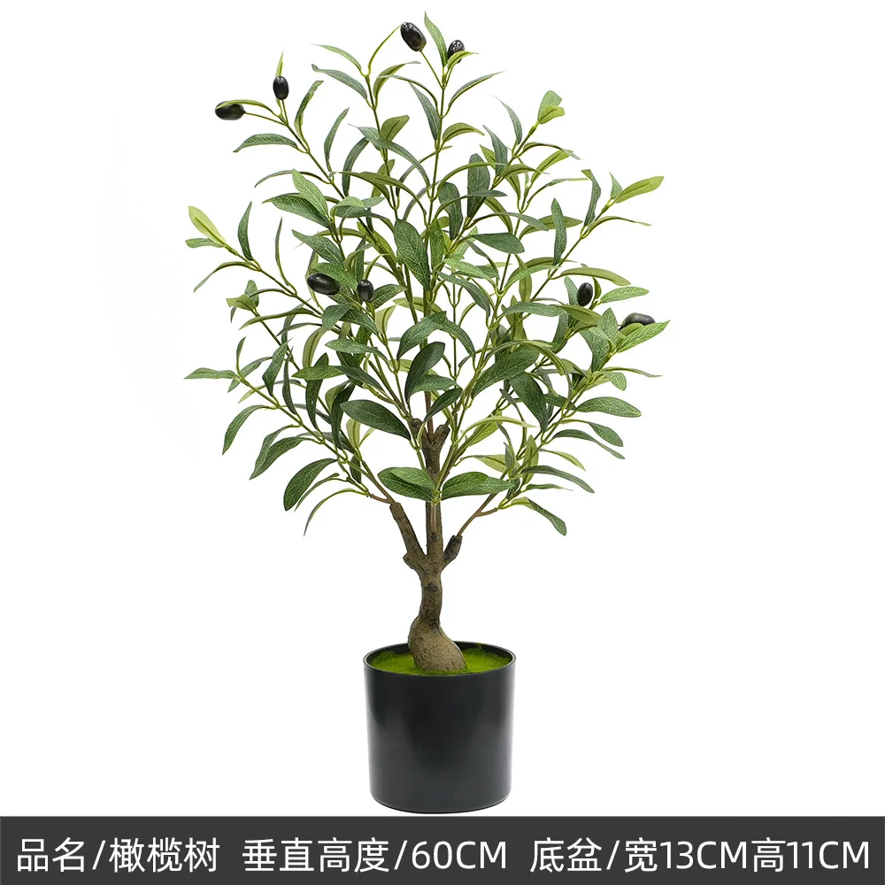 Artificial Plants Olive Tree with Pot 60-120cm Fake Olive Tree Plastic Leaf Realistic Ornamental indoor For Home Garden Decor