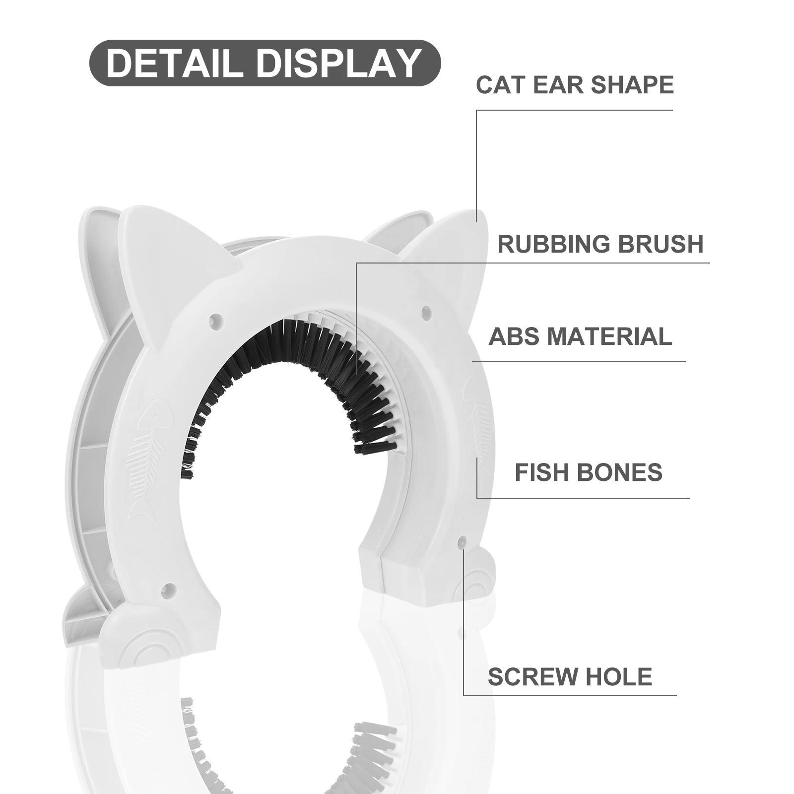 

Pet Cat Door Hole ABS Plastic Indoor Brush Flap Doors for Cats Kittens Wall Gate Sturdy Safe Practical
