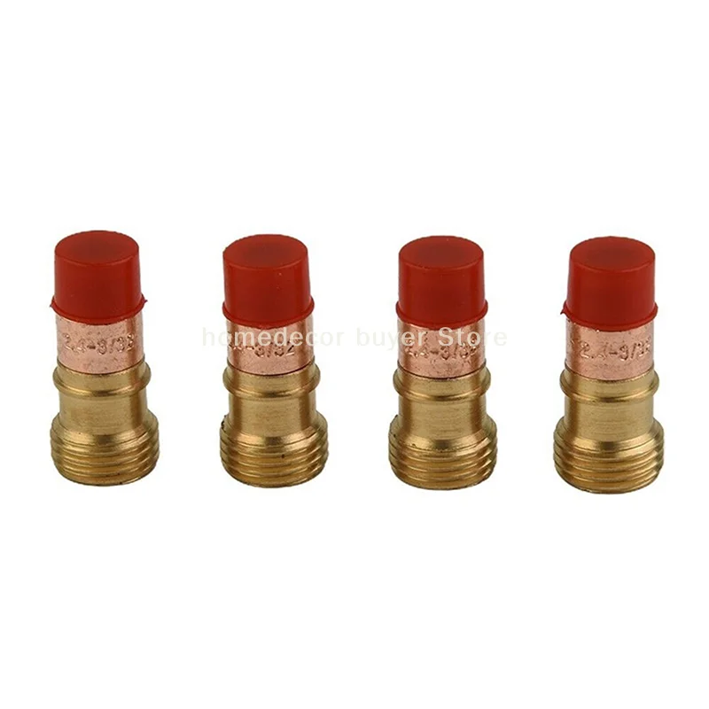 7 piezas de lente de gas rechoncha de soplete de soldadura TIG # Kit de 12 puntas de contacto de vaso de vidrio Pyrex para piezas de herramientas WP-17/WP18 WP26, taza resistente al calor