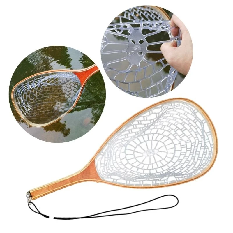 Fly Fishing Landing Net Light Weight Rubber Fishing Net Tool for Saltwater - view 6