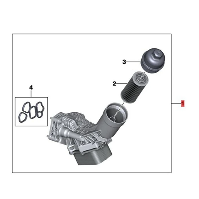 Upgrade Alumunim Engine Oil Filter Cooler Assembly 11428580414 For BMW X3 X4 G20 G28 G01 G02 G04 G05 19-2023