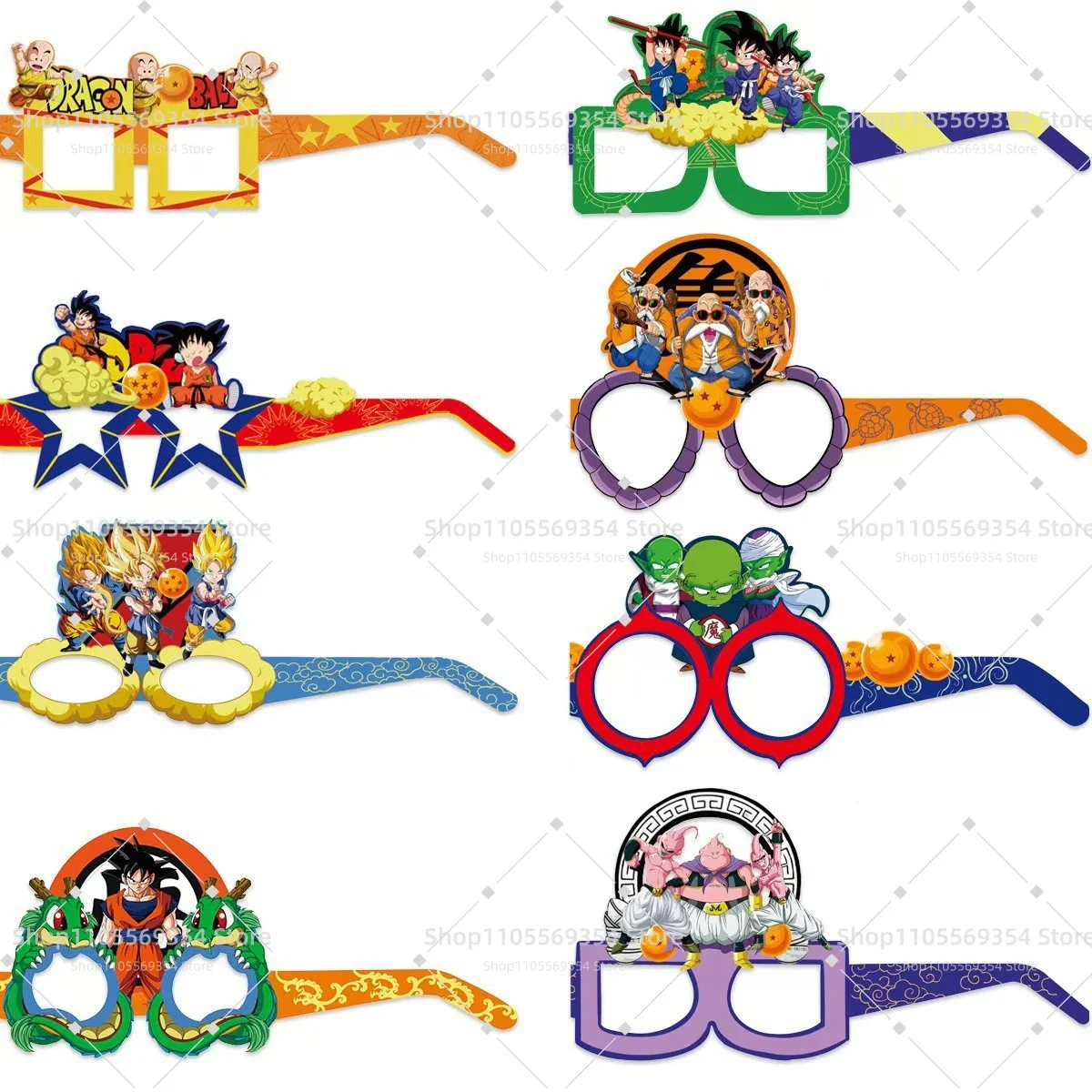 Gafas de Papel de Goku Dragon Ball, Recuerdos para Fiestas, Accesorios para Fotografía de Cumpleaños, Rellenos para Bolsas de Regalo, Regalos para Fiestas de Cumpleaños, Artículos para Bodas