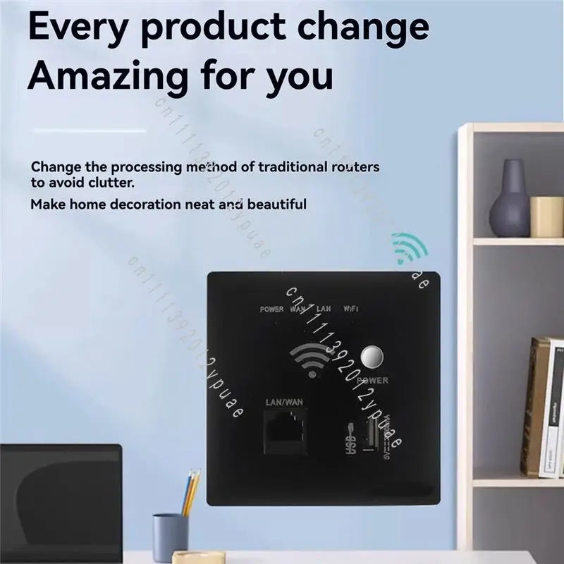 300Mbps 2.4GHz In-Wall Wireless Network Panel RJ45 AP Relay Module With USB Port For Home Hotel Network
