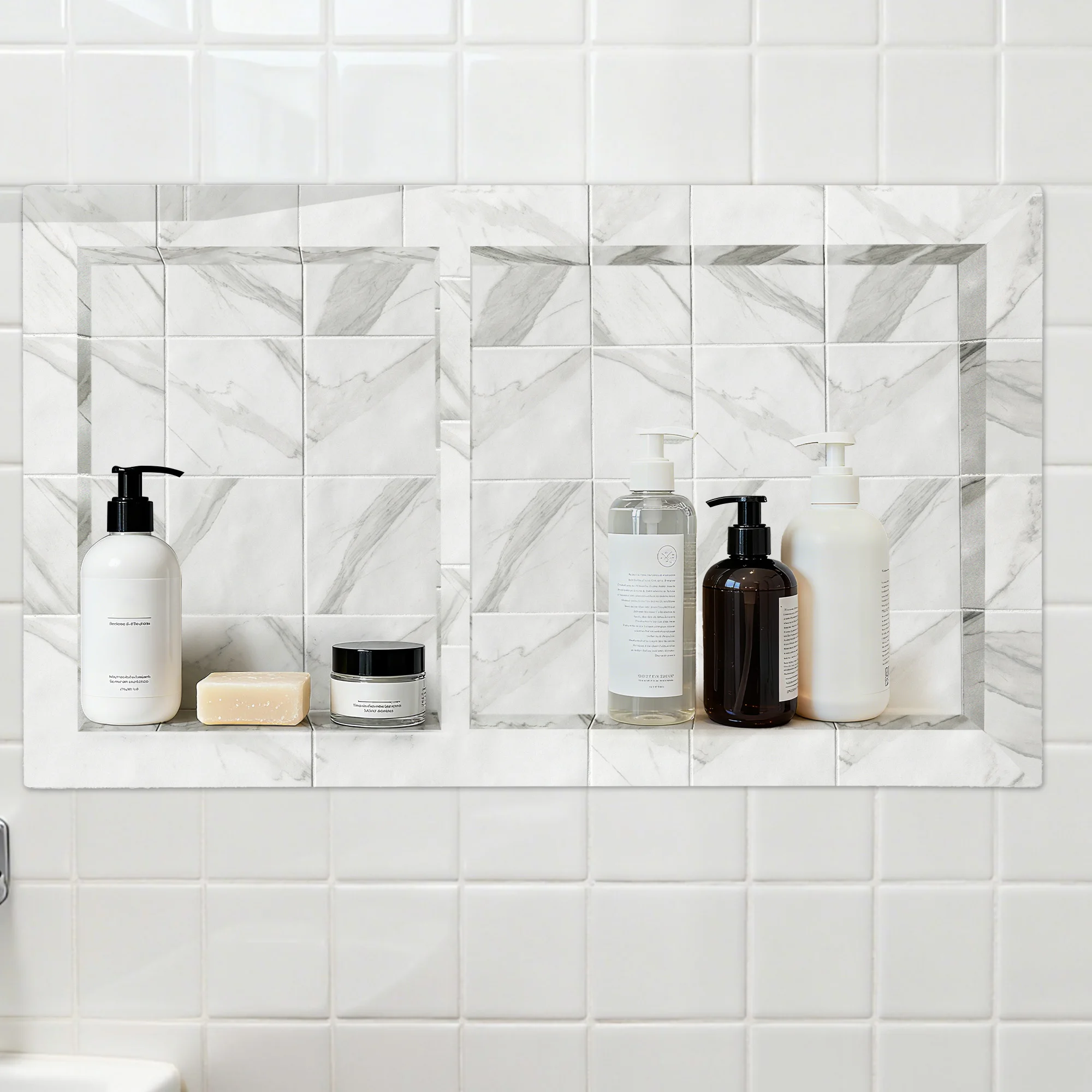 Ready Tile Double Shelf Shower Niche, 12