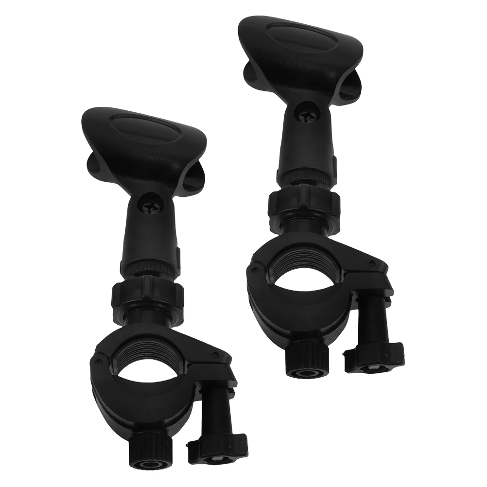 

2 Sets Microphone Clip Clamp Mount Accessories Holder Plastic Universal Stand Cable