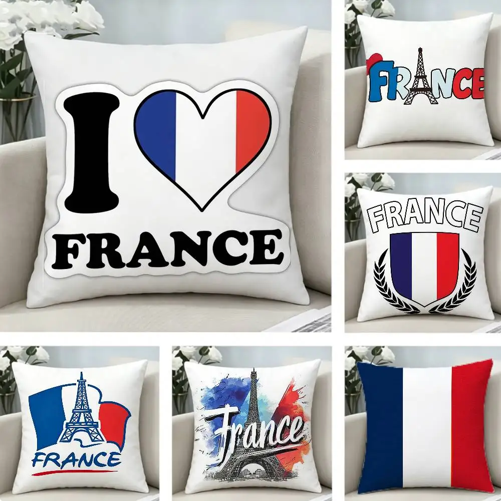 

Flag of F-France Pillow Case Pattern Printed Pillowcase For Living Room Sofa Cushion Cover
