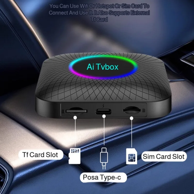 صندوق عرض لاسلكي للسيارة صندوق توصيل آلة السيارة محول صندوق السيارة المفتوح يتكيف مع نظام أندرويد لآلة السيارة