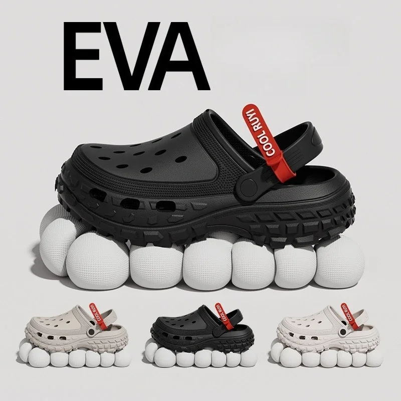 

Новые мужские милые и универсальные сабо из ЭВА на толстой подошве для лета - противоскользящие, против запаха, для пар - стиль, рост - увеличивающие