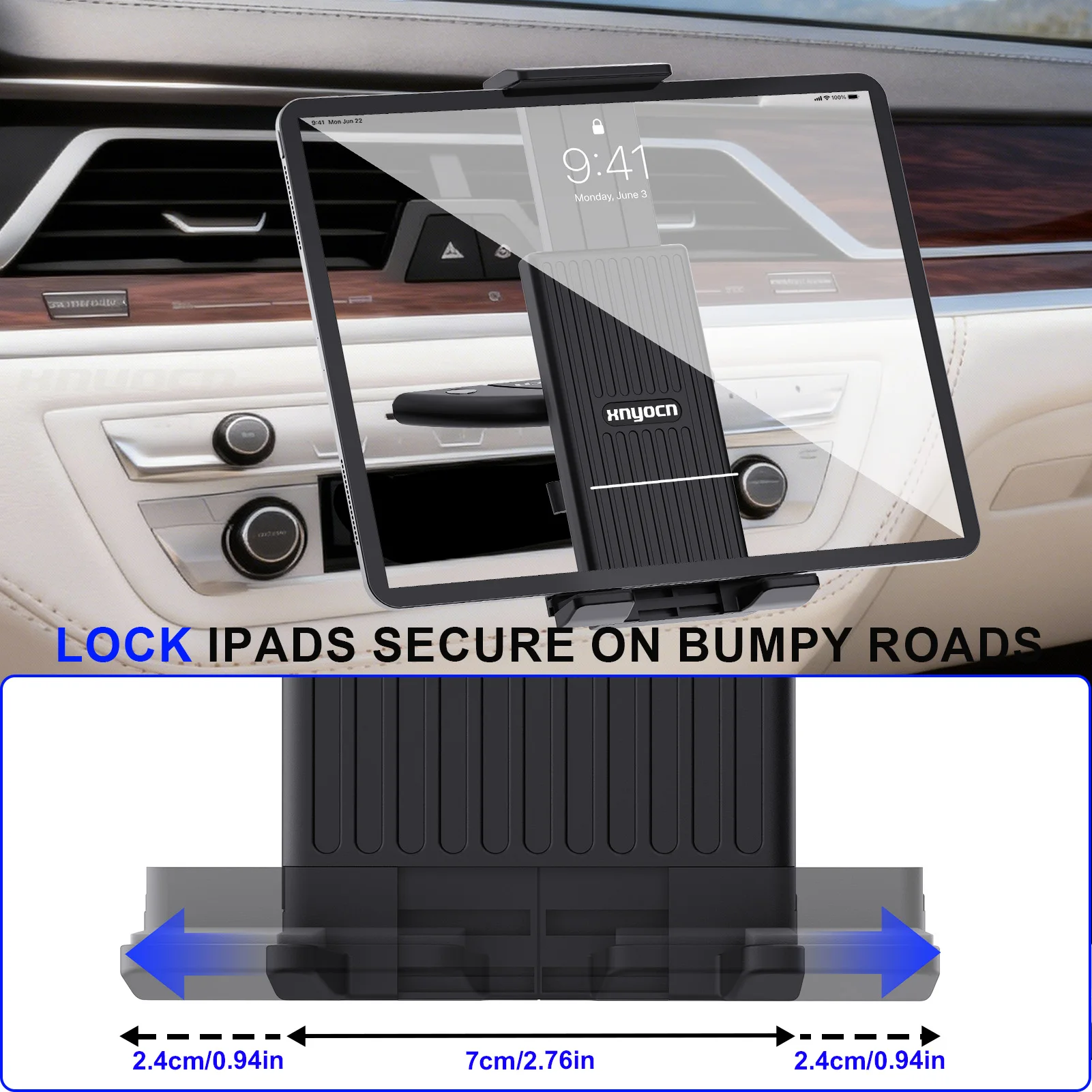 Auto-CD-Slot-Tablet-Handyhalterung Universelle Halterung für 4-14 Zoll Geräte Stabile Sicht auf dem Armaturenbrett für Navigation, Reisen und den täglichen Gebrauch – Detail 9