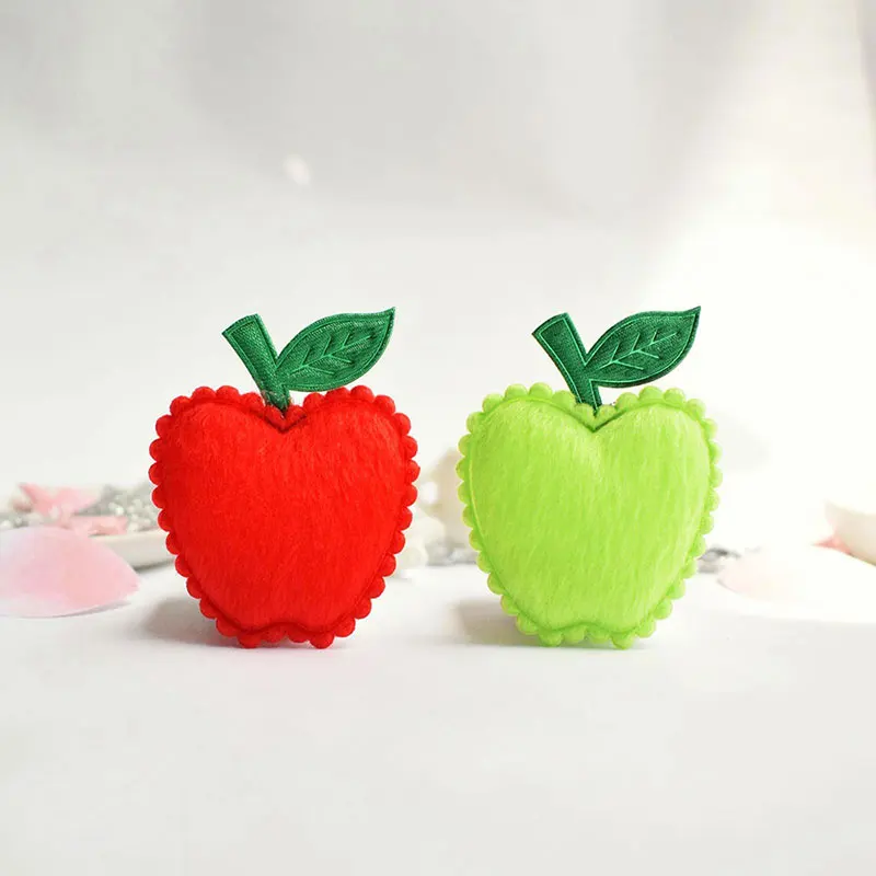 40 Stück Cartoon-Apfel-Filz-Applikationen zum Aufnähen für DIY-Haarspangen, Puppenkleidung, Dekorationspatches – Stoffzubehör – Detail 3