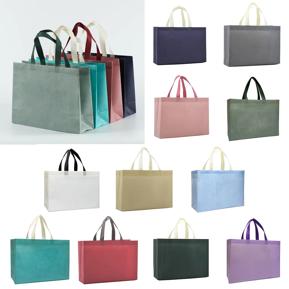 Women Foldable Shopping Bag Reusable Eco Large Unisex Fabric Non-woven Shoulder Bags Tote Grocery Cloth Bags Pouch