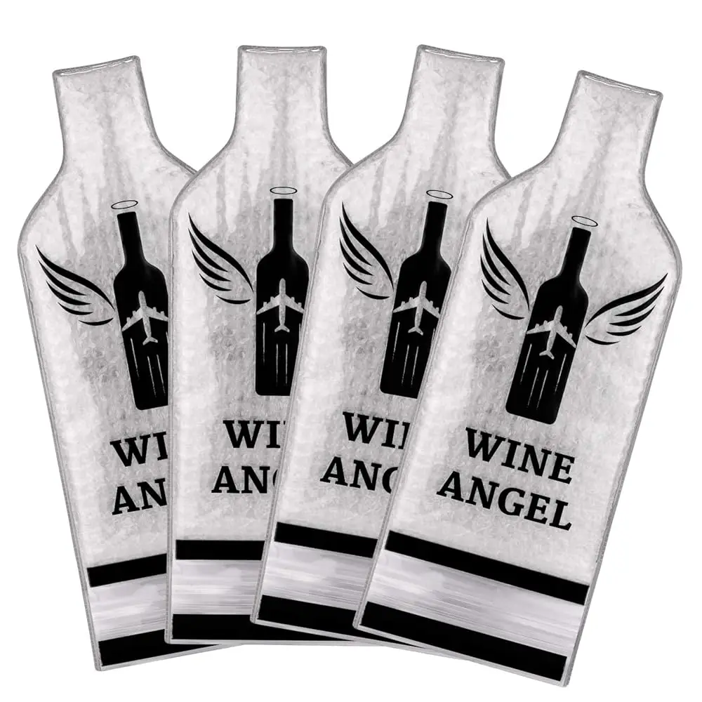 

Free Shipping[UPGRADED PROTECTION] 4 Set (8 pcs) Reusable Wine Bags for Travel, Wine Travel Protector, Bottle Travel Sleeve Cas