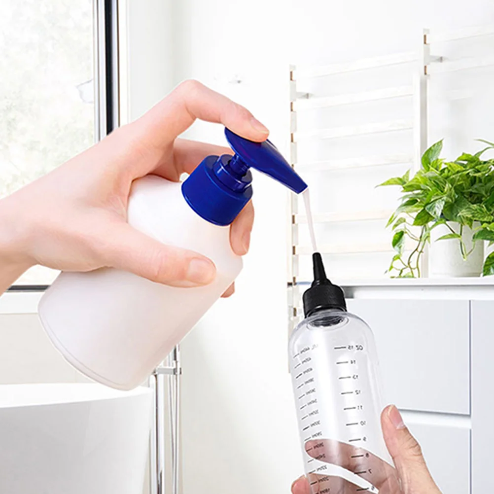 

5pcs Graduated Bottles 500ml Clear Refillable Containers Travel Dispensing Lotion Empty Small Liquid Suitable Gifts