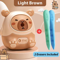 Cute Capybara Kawaii Manual Pencil Sharpener for Office School Student Cartoon Animal Design Stationery Supplies
