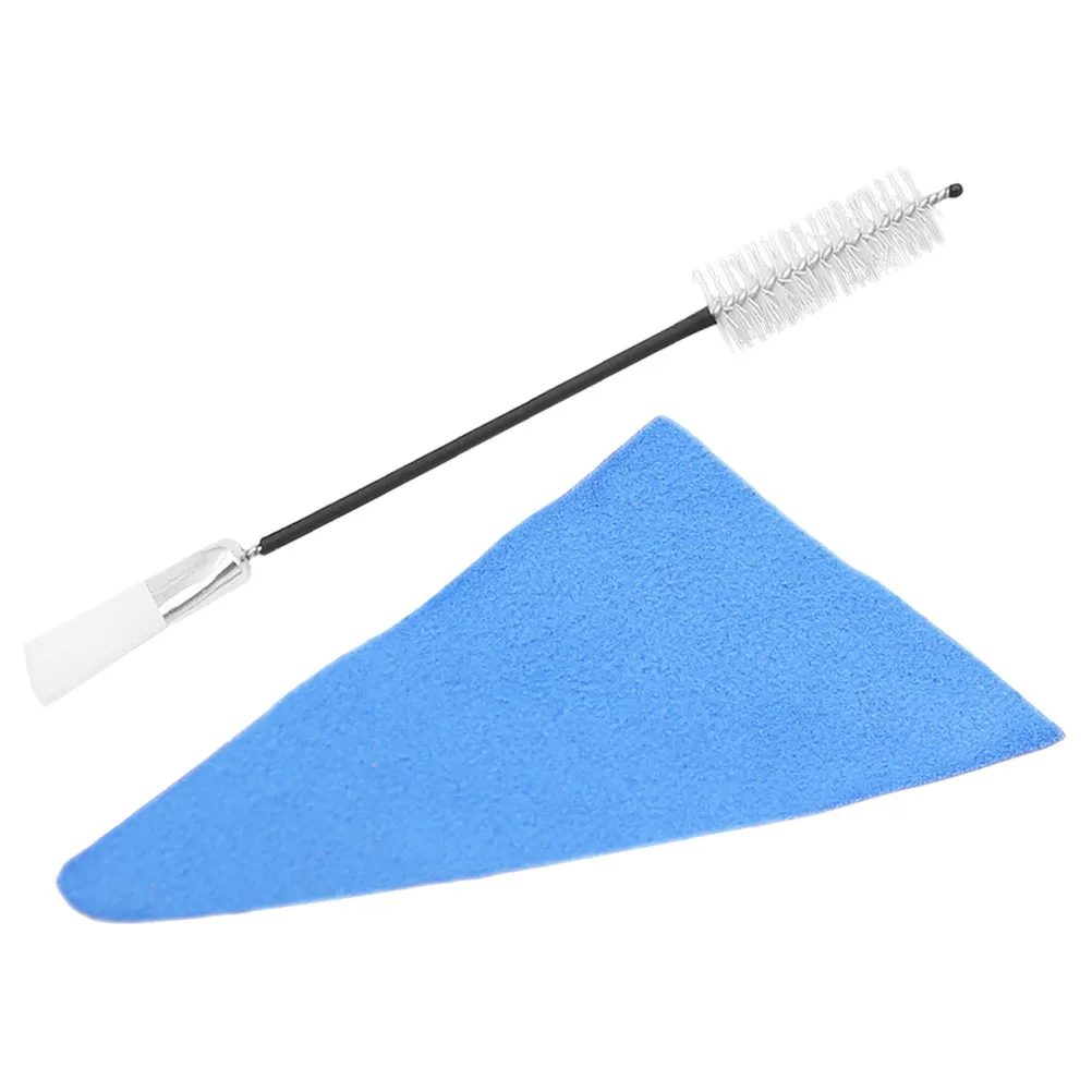 

2 Pcs Saxophone Cleaning Kit Sound Hole Brush Triangular Cloth Clarinet Maintenance Musical Instrument Accessories saxophone