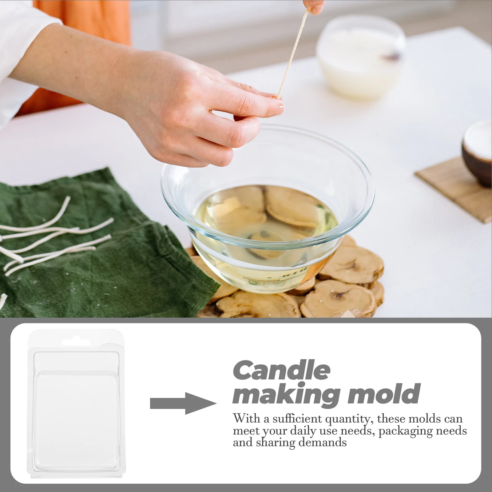 

20Pcs Wax Melt Molds Transparent Molds Clear Plastic Clamshell Multi-Function Packing Boxes Cube Mold for Wax