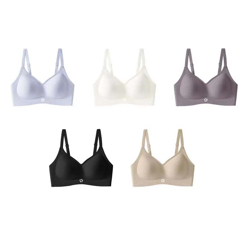 

Traceless Wireless Deep V Bra Shockproof Close-fitting Push Up Underwear Gathered Breasts Anti-sagging Brassiere for Women Sport