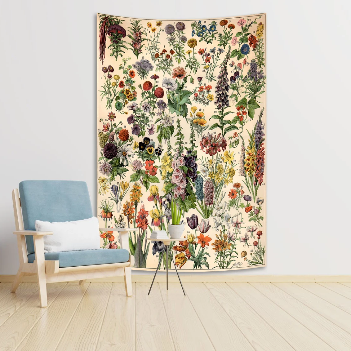 Custom Beautiful Green Plant Category Wall Tapestry Room Decoration Aesthetic Banner Home