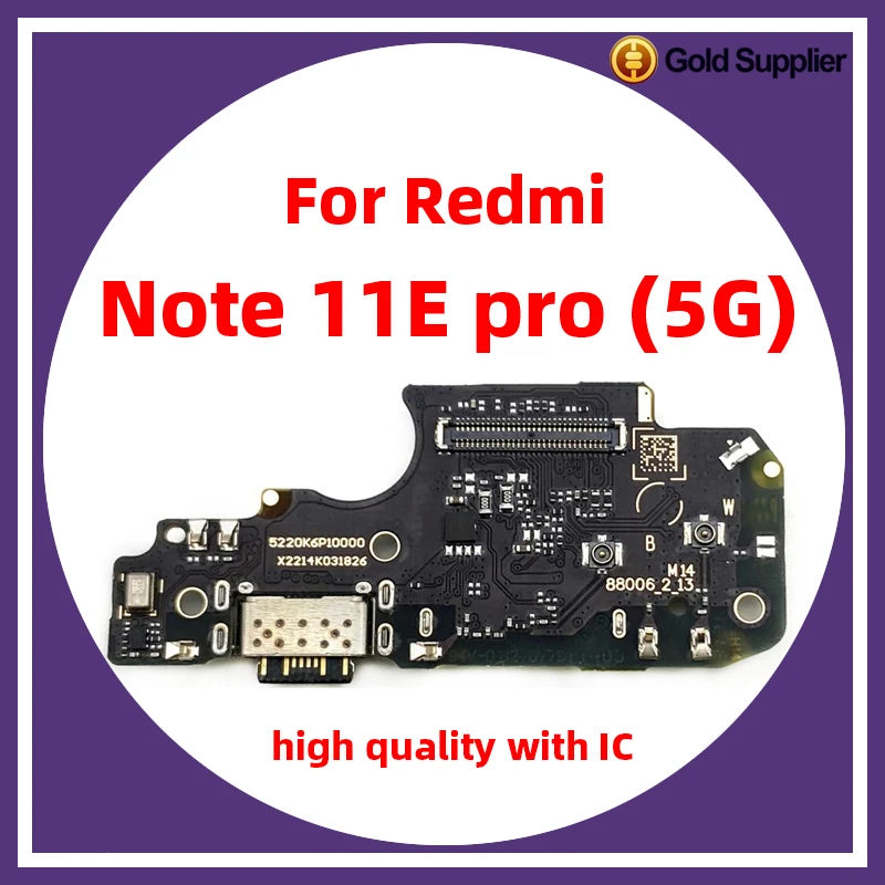 New For xiaomi Redmi Note 11E pro 5G Dock Connector USB Charger Charging Port Flex Cable Board Replacement