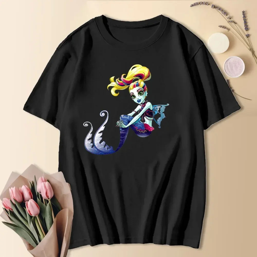 Classic Print Reveal The Secret Monster High T-shirt Summer Essential T Ees Women Vintage Streetwear Unisex Loose Cotton Tops