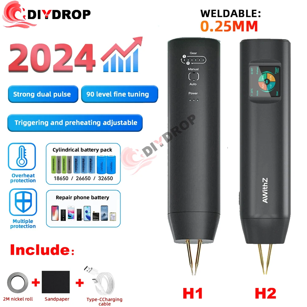 

90 Gears DIY Portable Handheld LCD Battery Spot Welder for 18650 Lithium Battery 0.25MM Nickel Strip and Nickel Belt Welding