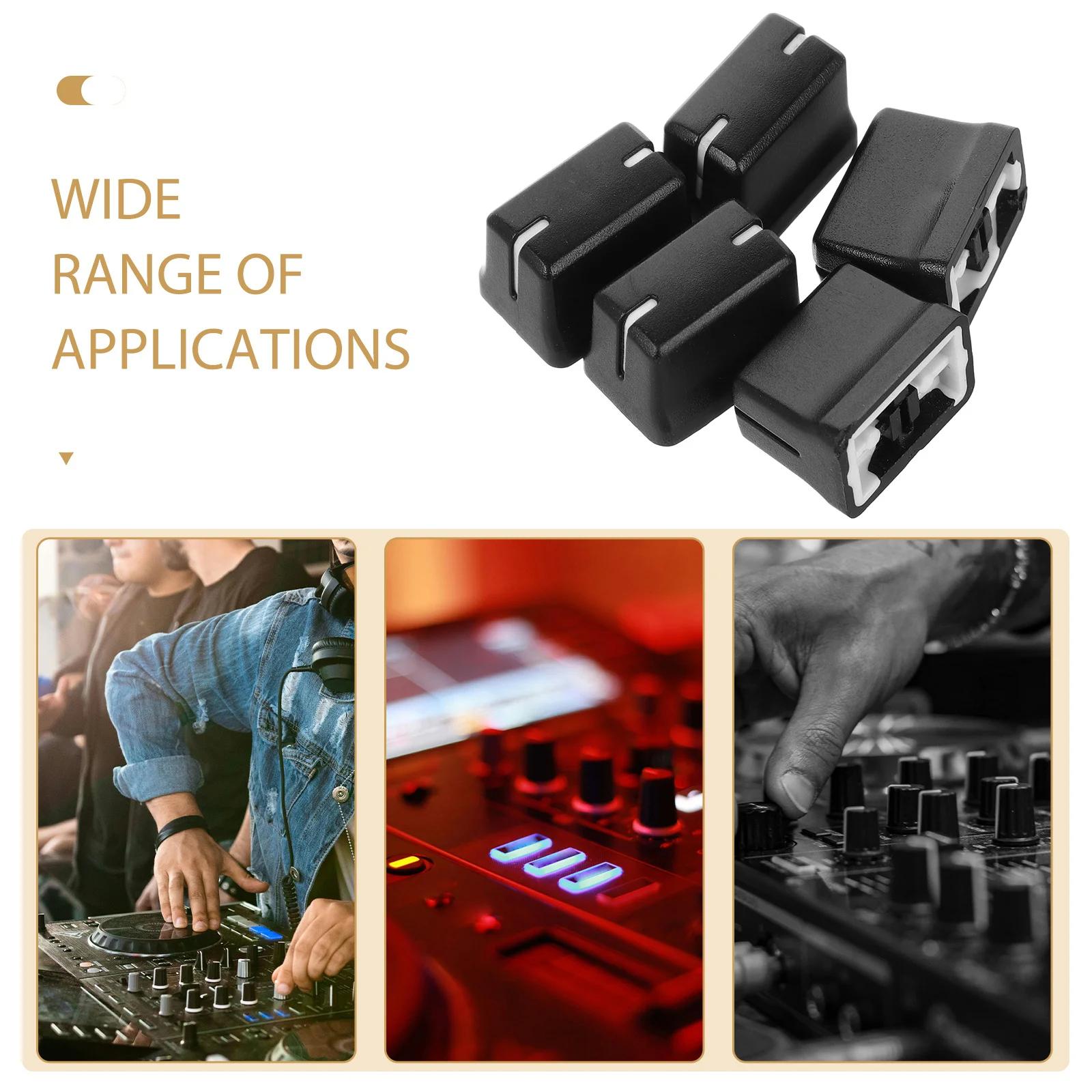 5 قطعة قبعات خلاط ترويسة مقبض منزلق قبعات حجم صغير سهلة الحمل تصميم بسيط لملحقات خلاط تعزيز معدات الصوت