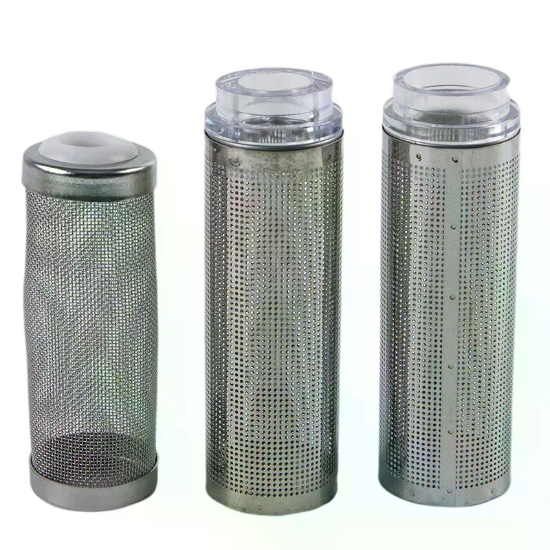 Fish Tank Filter Stainless Steel Inlet Case Mesh Shrimp Nets Special Cylinder Filters Inflow Inlet Protect Aquarium Accessories