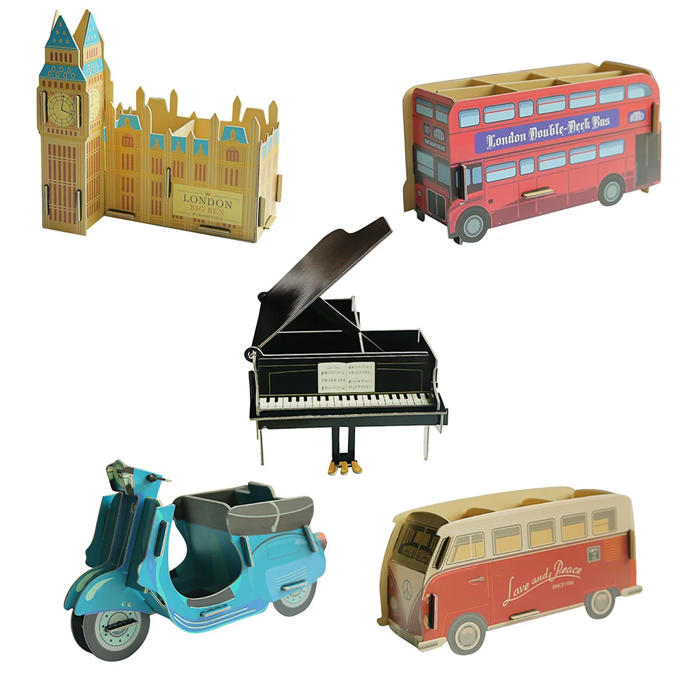 

Decorative Motorbike Design Penholder Creative DIY Storage Box Desktop Pen Container Organizer Paper Stationary Supplies Size