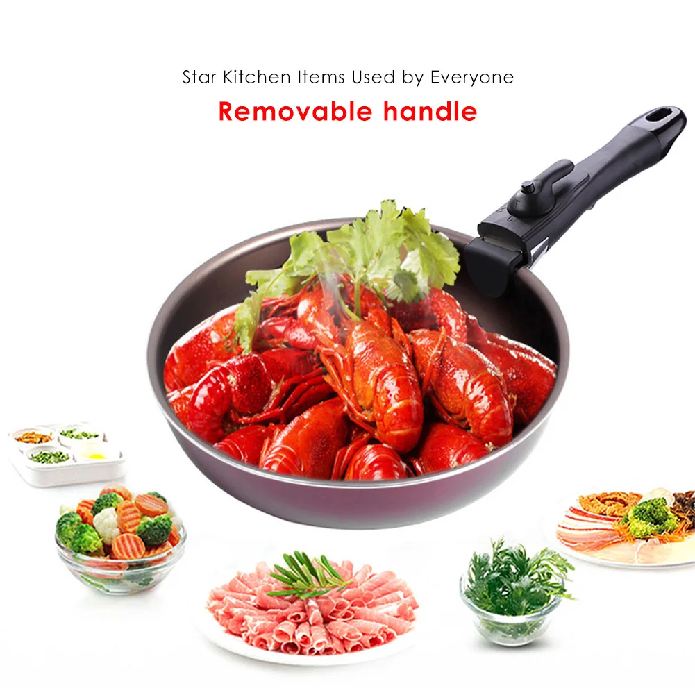 

Detachable Non-stick Pan Grips Folding Cookware Handgrip Replacement Pan Clamp Handles Anti-scald Useful Kitchen Supplies