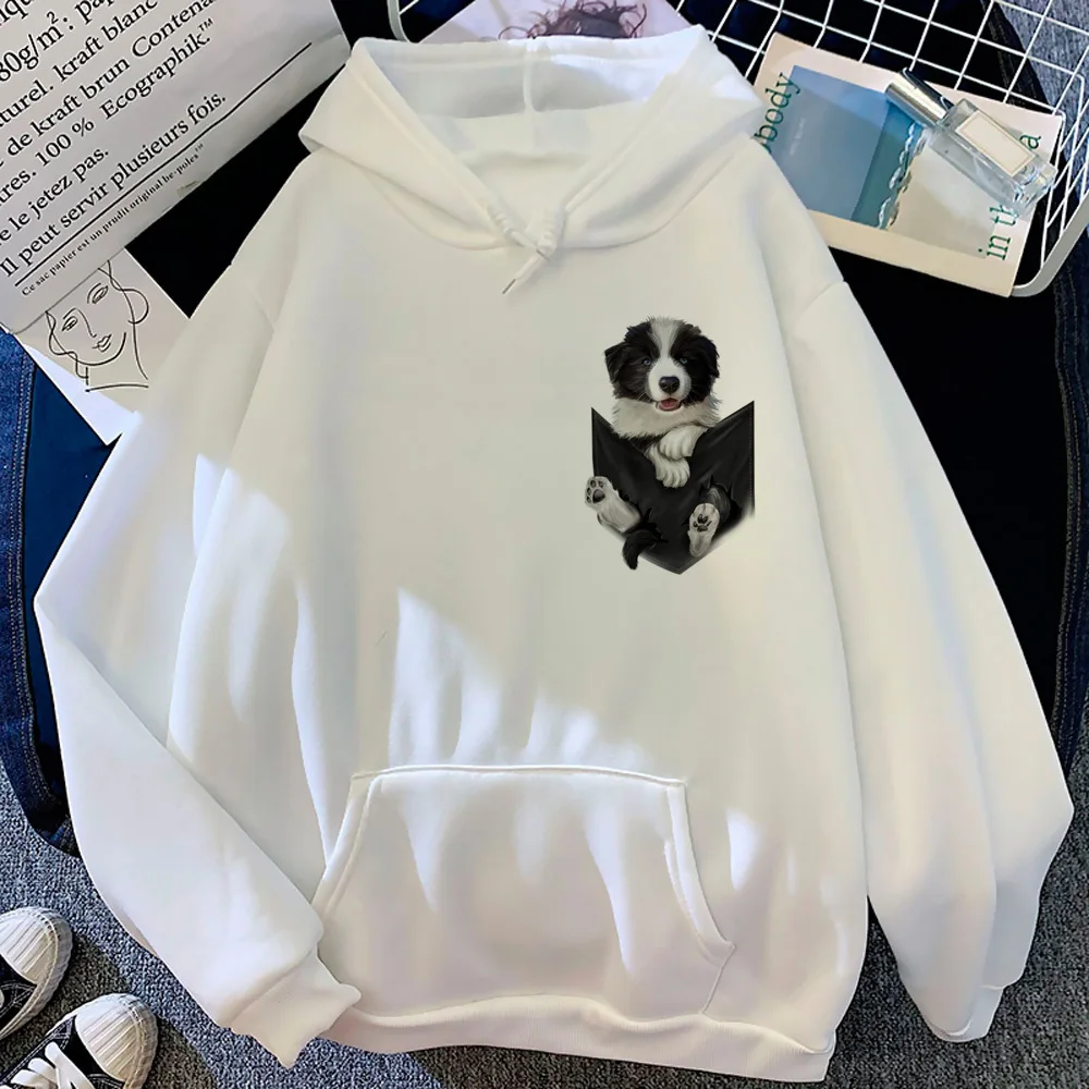 Border Collie hoodie youthful modern style comfortable casual wear comic female hoddie sweatshirts manga Y2K winter harajuku