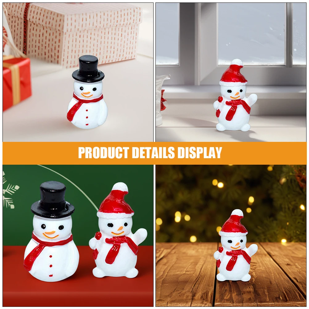 10 قطعة الراتنج الصغير عيد الميلاد ثلج الحلي لطيف ثلاثية الأبعاد تصميم لتقوم بها بنفسك سنو غلوب الجنية حديقة الديكور الراتنج ثلج