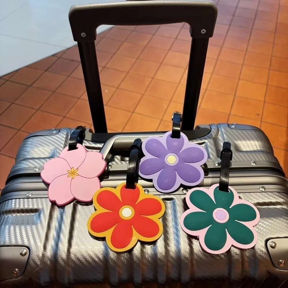 Fashion Flower Luggage Tag with Signature Paper Travel Boarding Tags Universal Anti-Loss Suitcase Baggage Tag for Men Women