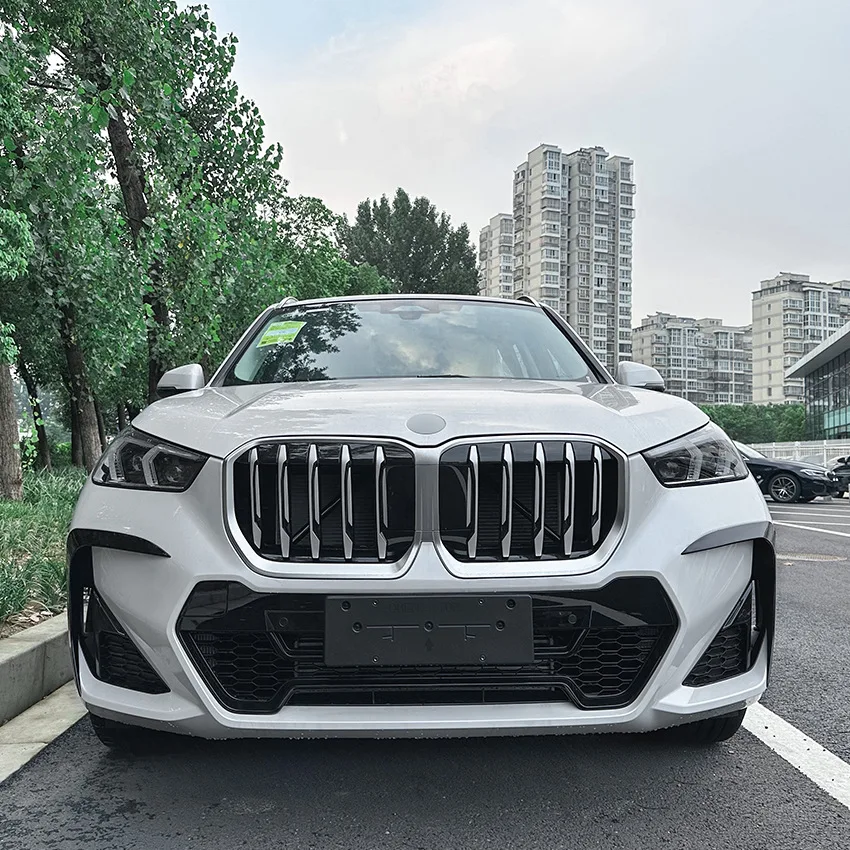 Car Front Bumper Lip Splitter Side Air Vent Intake Fog Lamp Frame Spoiler For BMW X1 U11 IX1 M-Sport 2022-2025+ Bodykits Tuning